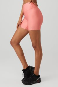 Alo Yoga 5 Airlift Energy Kurze Hose Rosa | FXEZIAP-73