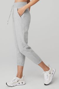 Alo Yoga 7/8 Easy Sweatpant Sporthosen Grau | KHALSPT-51