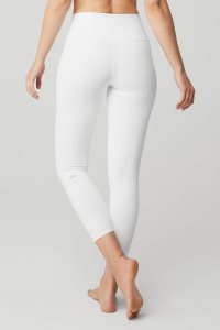 Alo Yoga 7/8 High-Taille Airbrush Leggings Weiß | FQEIOPN-72