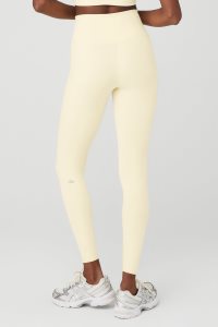 Alo Yoga 7/8 High-Taille Airbrush Leggings Hellgelb | HRECKDA-92