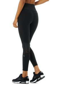Alo Yoga 7/8 High-Taille Moto Leggings Schwarz | SBILOGF-97
