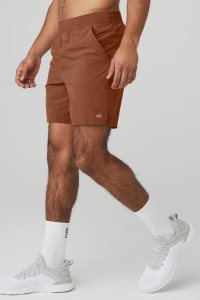 Alo Yoga 7 Repetition Kurze Hose Rot | KAJRSGF-90