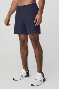 Alo Yoga 7 Traction Kurze Hose Navy | NOGIDKZ-35