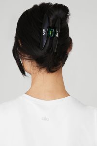 Alo Yoga 90's Claw Clip Stirnband Tiefesgrün Schwarz | VMWTXUZ-90