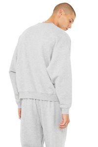Alo Yoga Accolade Crew Neck Hoodie Grau | SZLGPUX-46