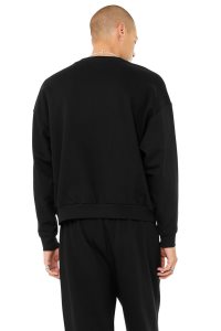 Alo Yoga Accolade Crew Neck Hoodie Schwarz | BGUSPRJ-84