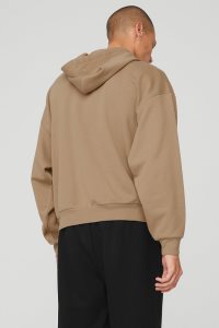 Alo Yoga Accolade Hoodie Khaki | BXRFEMQ-80