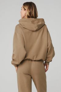 Alo Yoga Accolade Hoodie Khaki | SZNFQMU-91