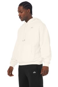 Alo Yoga Accolade Hoodie Weiß | ZOQGFAS-30