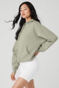 Alo Yoga Accolade Hoodie Zitrone Grün | FUKTNMA-12