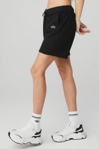 Alo Yoga Accolade Sweat Kurze Hose Schwarz | HCZIOQY-84