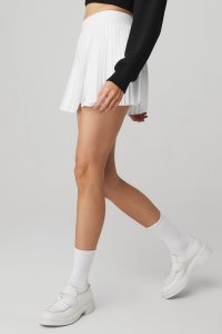 Alo Yoga Aces Tennis Skirt Röcke Weiß | LHJDGZU-24