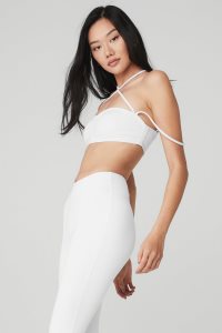 Alo Yoga Airbrush Electric Off The Shoulder BHs Weiß | LEHMXGY-67