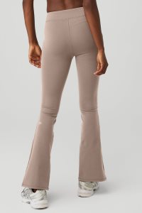 Alo Yoga Airbrush High-Taille 7/8 Flutter Leggings Grau Braun | HCEJPZB-20