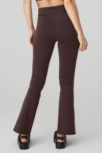 Alo Yoga Airbrush High-Taille 7/8 Flutter Leggings Schwarz Kaffee | QFDJLVP-63