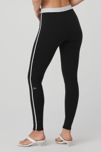 Alo Yoga Airbrush High-Taille Streamlined Leggings Schwarz Weiß | ZPHVOGT-81