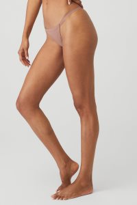 Alo Yoga Airbrush Invisible String Tanga Unterwäsche Helllila | QJSRONK-28