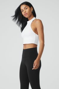 Alo Yoga Airbrush Millennial Muskelshirt Weiß | CXJMASL-97