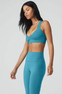 Alo Yoga Airbrush Rev It Up BHs Blau | CIJGWVY-60