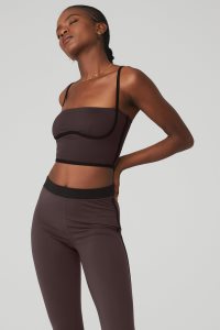 Alo Yoga Airbrush Streamlined Muskelshirt Schwarz | HBMWNTY-41