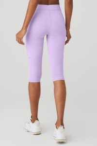 Alo Yoga Airbrush V-Cut Define Capri Leggings Lila | KEFAXQB-79