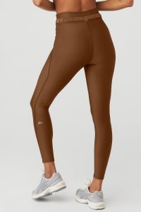 Alo Yoga Airlift High-Taille 7/8 Charmer Leggings Braun | DVIFXBK-04