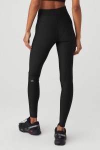 Alo Yoga Airlift High-Taille Cutaway Leggings Schwarz | SRWMOIK-53