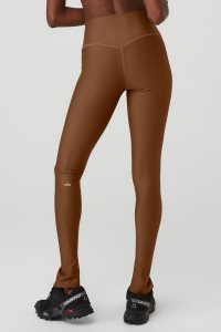 Alo Yoga Airlift High-Taille Elongated Leggings Braun | QYAGFZP-81