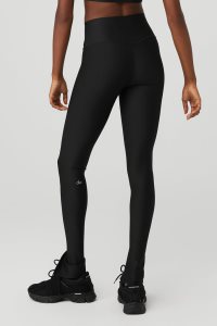 Alo Yoga Airlift High-Taille Elongated Leggings Schwarz | XCFEZQS-87
