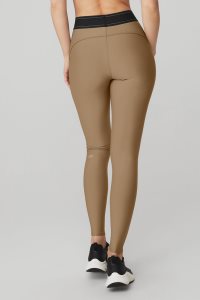 Alo Yoga Airlift High-Taille Suit Up Leggings Khaki | NCEXWPZ-16