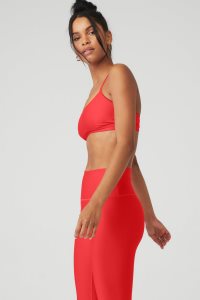 Alo Yoga Airlift Intrigue BHs Rot | XAUSIOC-45