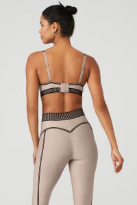 Alo Yoga Airlift Line Up BHs Grau Braun | SEJWPZO-42