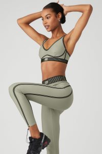 Alo Yoga Airlift Line Up BHs Zitrone Grün | YMTIFJS-29