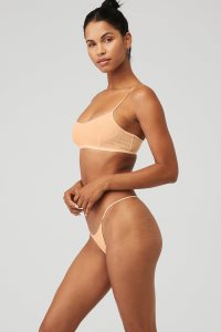 Alo Yoga Airmesh Venus Bralette Lauf Bh Khaki | XEATNYK-78