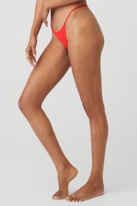 Alo Yoga Airmesh Venus Tanga Unterwäsche Rot | FEDXPCG-21