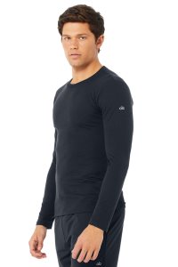 Alo Yoga Airwave Long Sleeve Navy | WKHFVZI-36