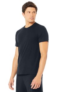 Alo Yoga Airwave Tee Short Sleeve Navy | JWZMSOU-64