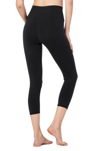 Alo Yoga Alo Yoga High-Taille Airbrush Capri Leggings Schwarz | QZOYXMG-52