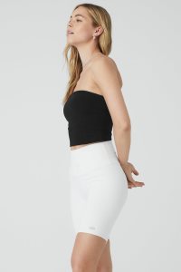 Alo Yoga Alosoft Convertible Sunkissed Bandeau Muskelshirt Schwarz | AJNIOGZ-48