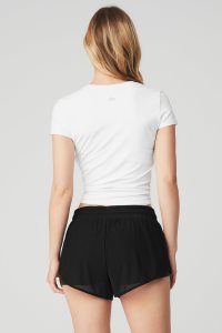 Alo Yoga Alosoft Finesse Tee Short Sleeve Weiß | HDNIFTJ-34