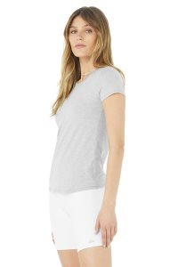 Alo Yoga Alosoft Finesse Tee Short Sleeve Grau | JWTZMYF-83