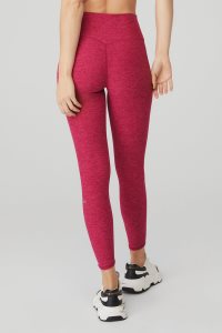 Alo Yoga Alosoft High-Taille 7/8 Highlight Leggings Rot | PIJUBRD-82
