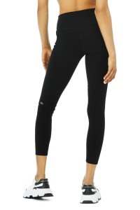 Alo Yoga Alosoft High-Taille 7/8 Highlight Leggings Schwarz | RSBEJPL-95