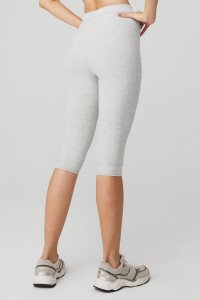 Alo Yoga Alosoft High-Taille Iconic 90'S Capri Leggings Grau | QBJYHPM-24