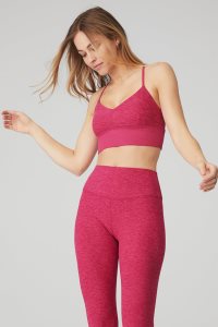 Alo Yoga Alosoft Lavish BHs Rot | RFSTQEW-02