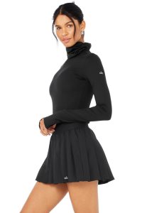 Alo Yoga Alosoft Protection Turtleneck Long Sleeve Schwarz | QYRAGVS-82