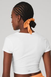 Alo Yoga Alosoft Rhythm Scrunchie Stirnband Orange | HZNQLRV-01