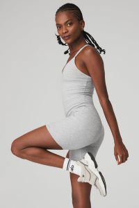 Alo Yoga Alosoft Suns Out Onesie Bodys Grau | EACXFNG-15