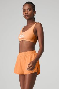 Alo Yoga Ambient Logo BHs Weiß | ZWETLBY-94