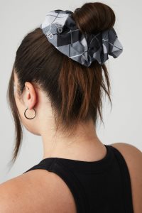 Alo Yoga Argyle Oversized Scrunchie Stirnband Schwarz Dunkelgrau | LWEMSGB-23